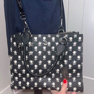 Coach Crosby In Printed Crossgrain Satchel
